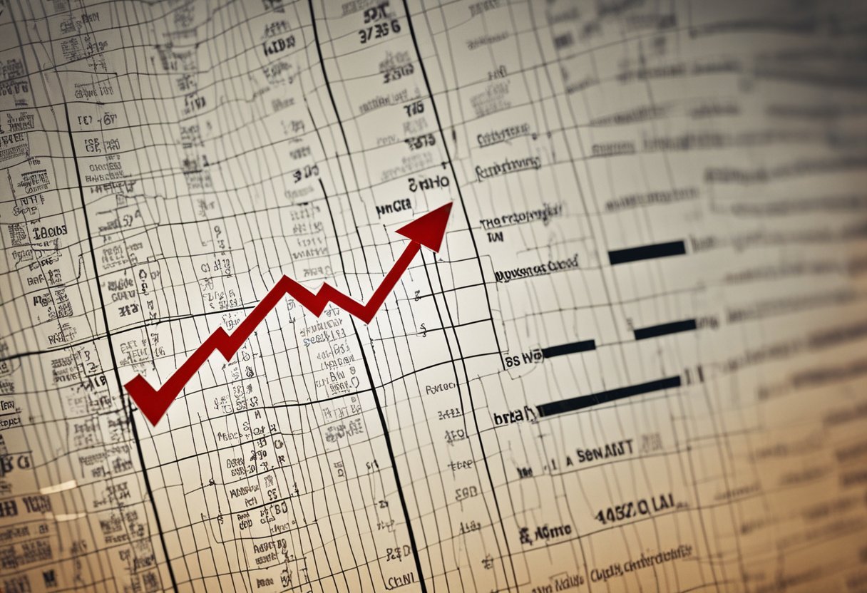 The Verizon logo surrounded by financial charts and graphs, with a strong upward trend indicating a healthy financial position