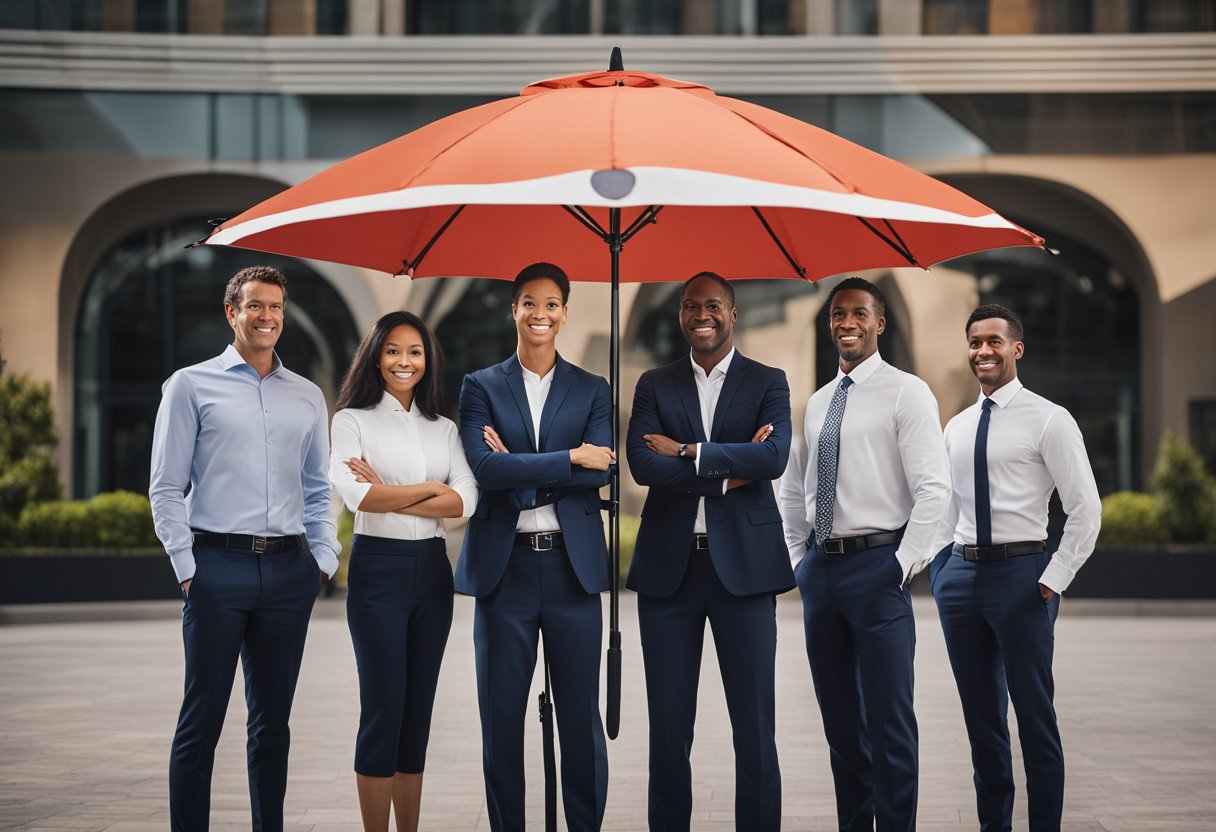 A group of founders stand together, each representing a different brand under the Yum Brands umbrella. They are positioned in a confident and powerful manner, exuding authority and success