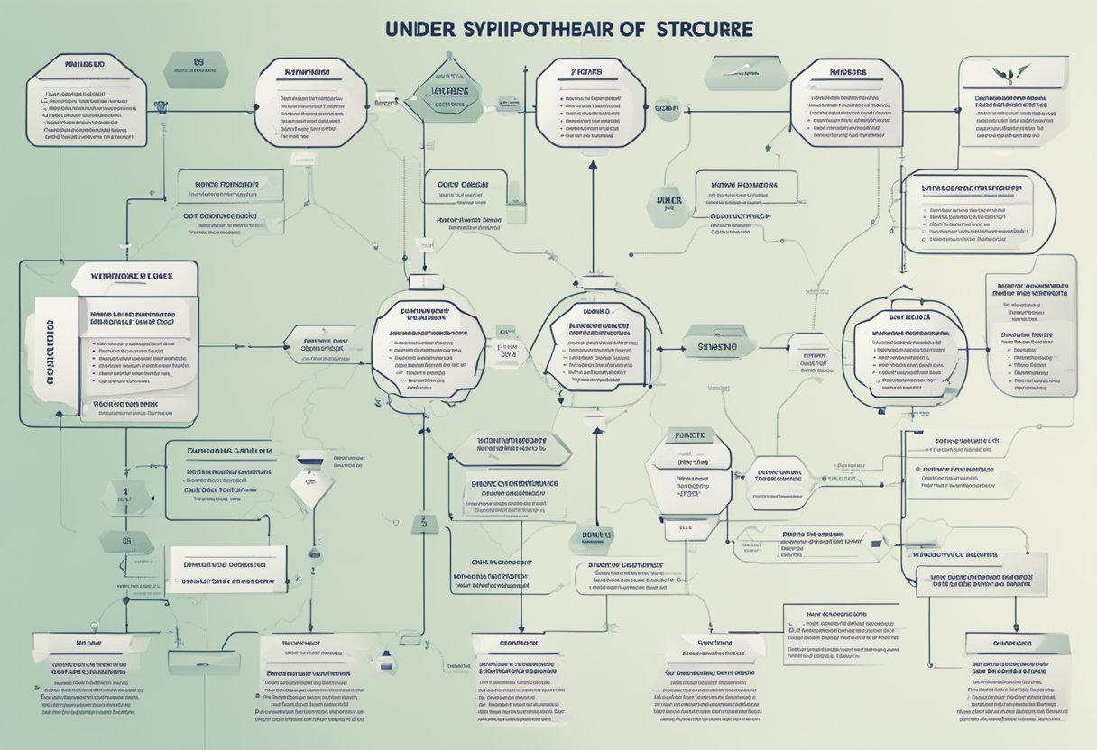 A flowchart showing the ownership structure of Under Armour, with different entities and individuals connected by lines and arrows
