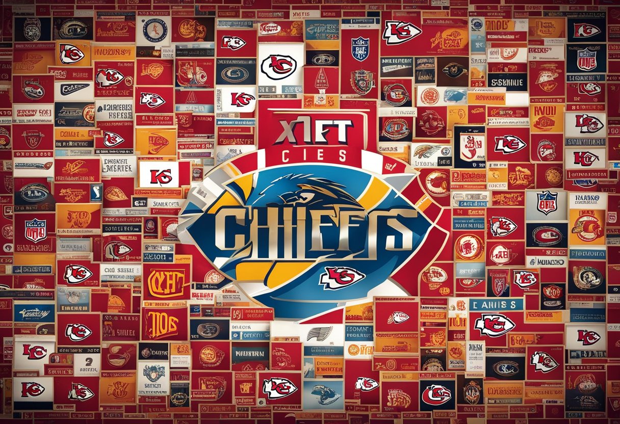 The Kansas City Chiefs logo surrounded by various entities representing the team's ownership structure