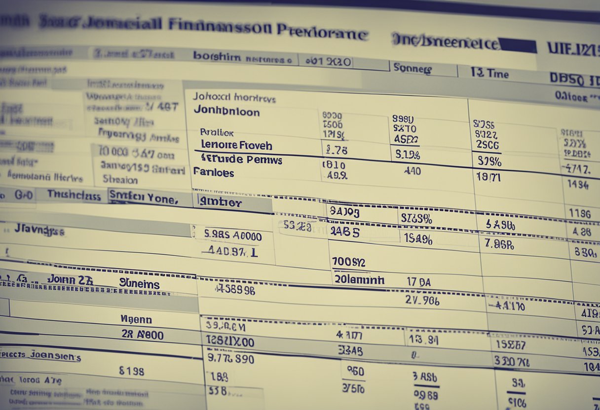 A graph showing Johnson & Johnson's financial performance over time