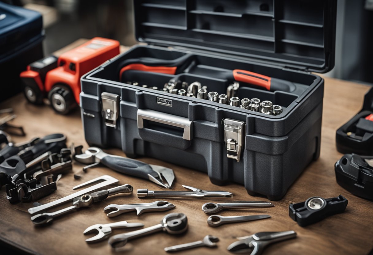 A mechanic's toolbox filled with Snap-On tools