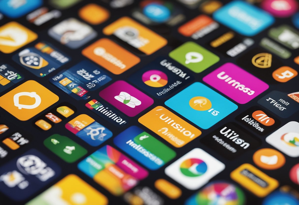 A colorful graphic of various business segments and offerings owned by Univision