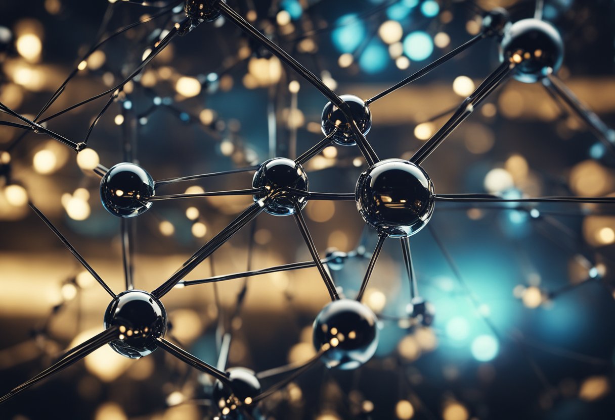 A network of interconnected nodes representing various entities owning software