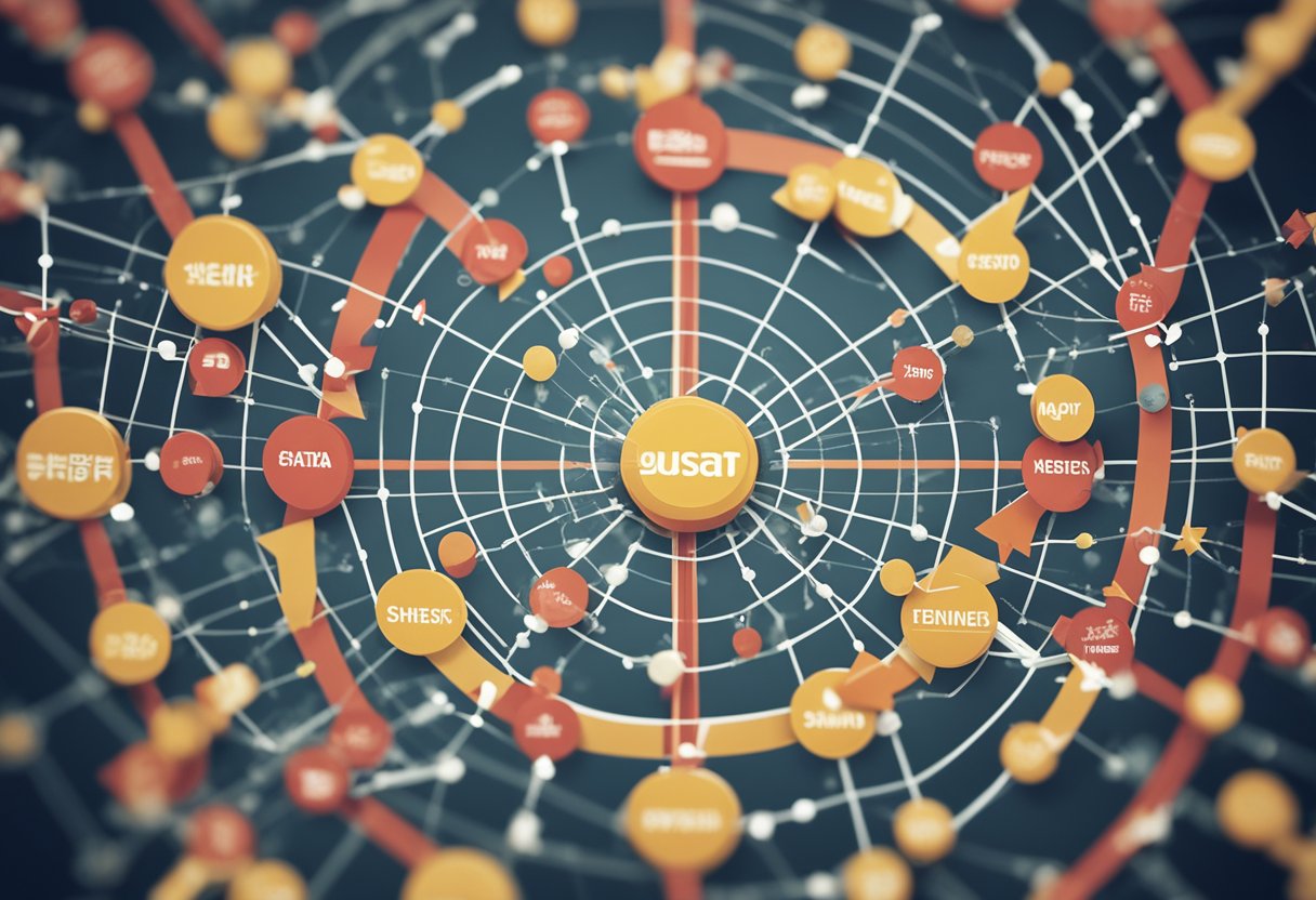 A web of interconnected arrows pointing to Just Eat, showing ownership by various investors and shareholders