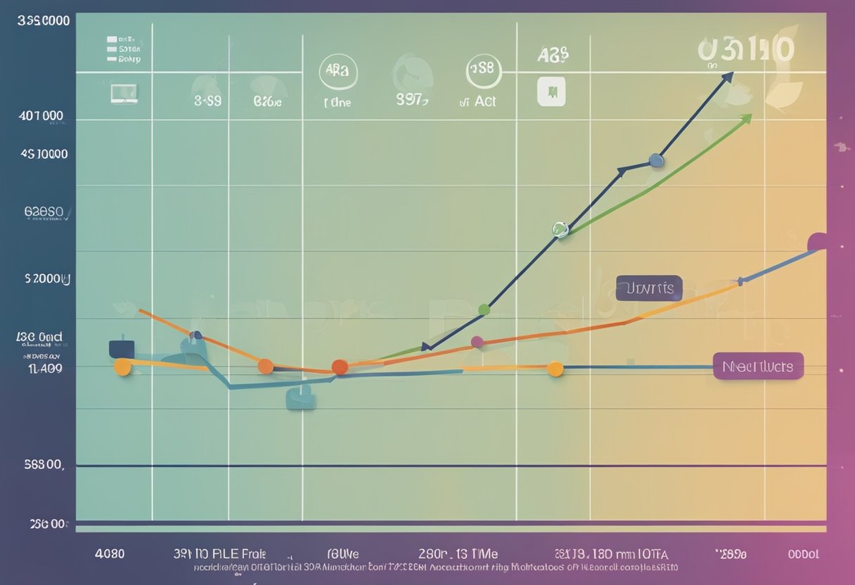 A graph showing Just Eat's financial performance over time