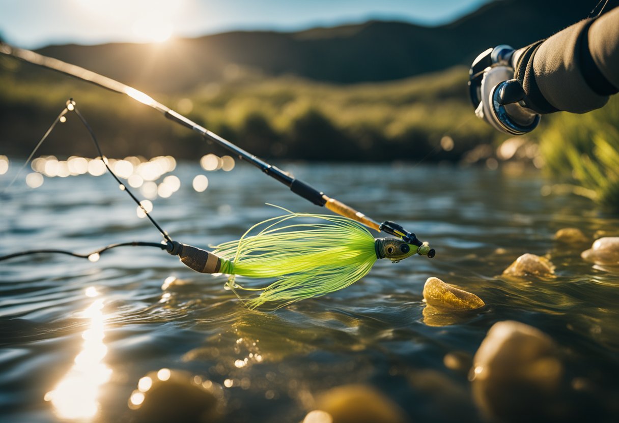 A vibrant saltwater scene with a floating fly line setup, showcasing brands and innovation in fly fishing