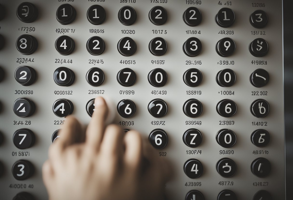 Uma pessoa selecionando 20 números dentre 100 opções