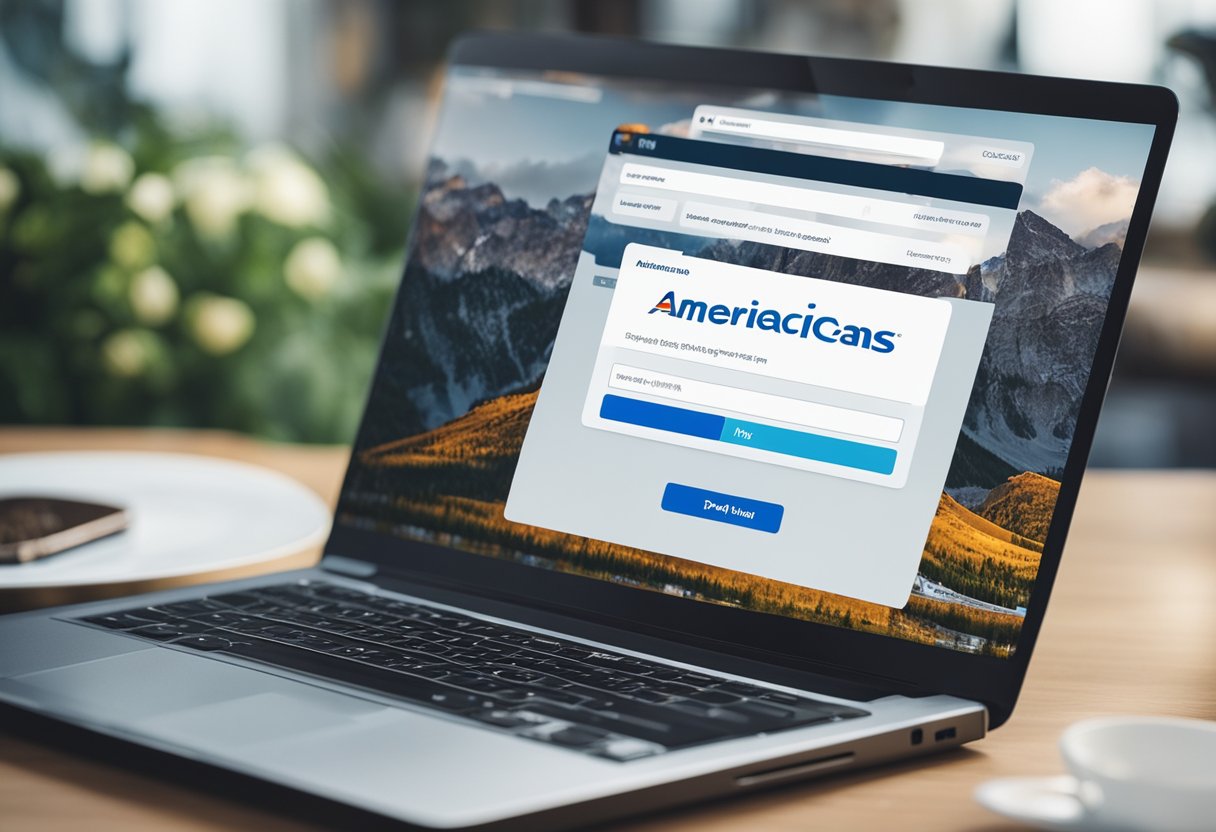 Um laptop exibindo o site da Americanas com a opção de pagamento do Paypal destacada