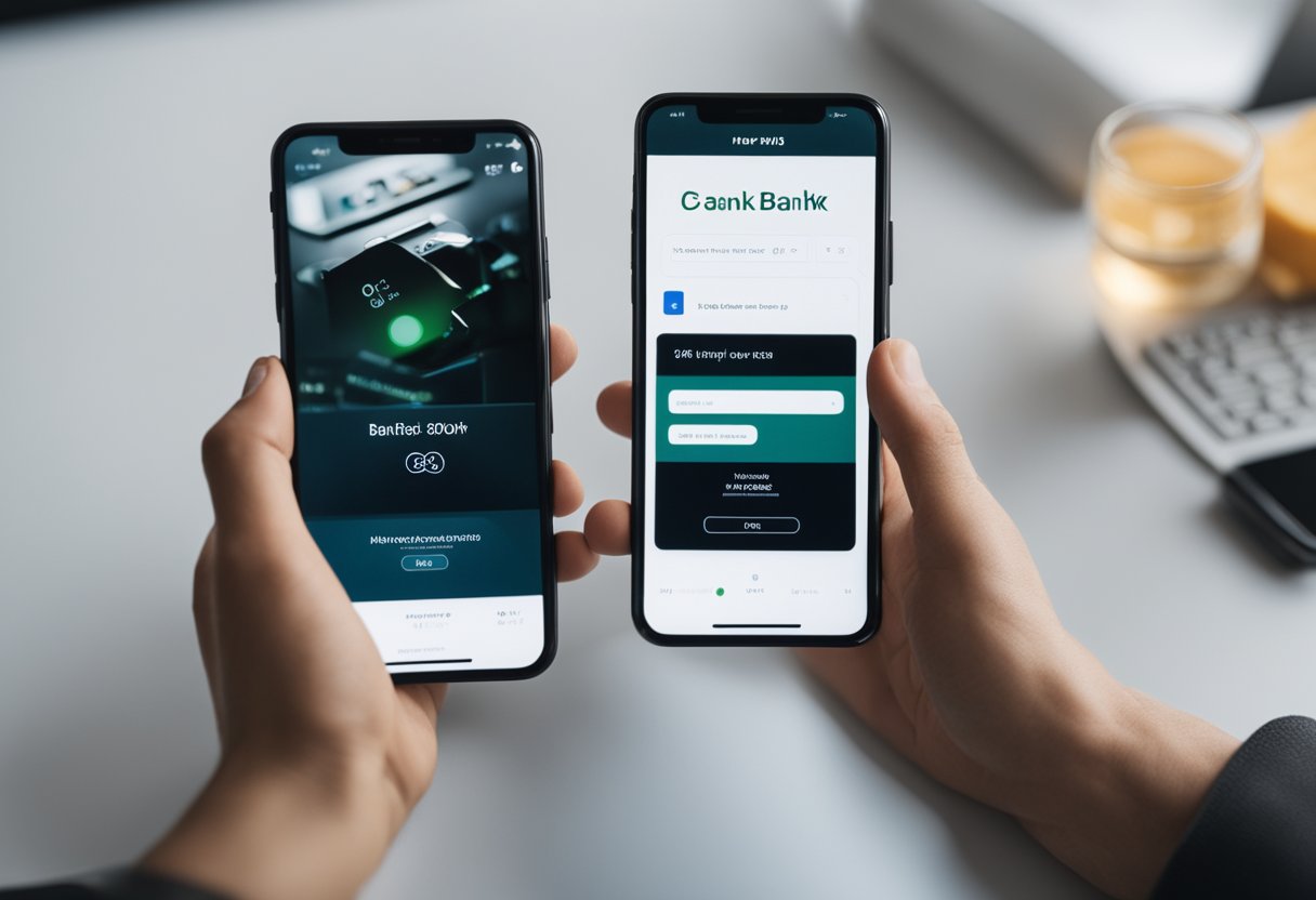 Uma pessoa fazendo login no aplicativo do C6 Bank para acessar o processo de antecipação do FGTS