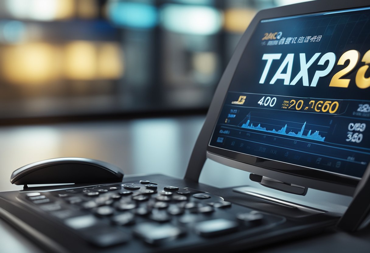 Uma interface bancária futurista exibindo "Antecipação do Imposto de Renda 2025 disponível" com o logo do Banco Inter