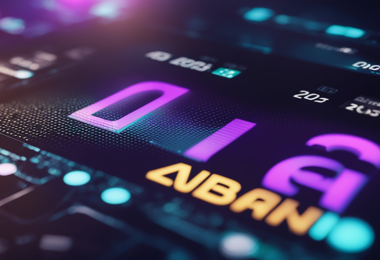 Um logotipo futurista do Nubank paira acima de uma interface digital elegante exibindo "Antecipação de Imposto 2025" com uma barra de progresso e um botão