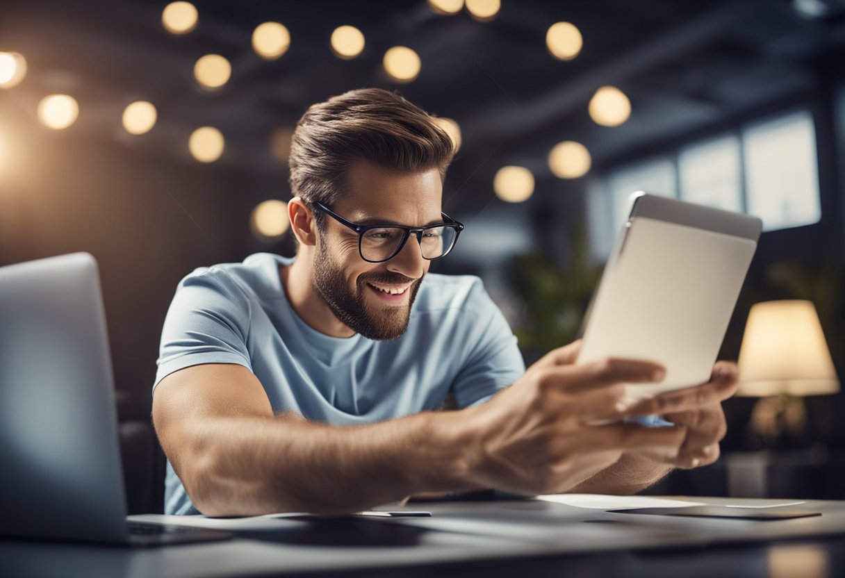 Um cliente solicitando um aumento de limite de crédito online