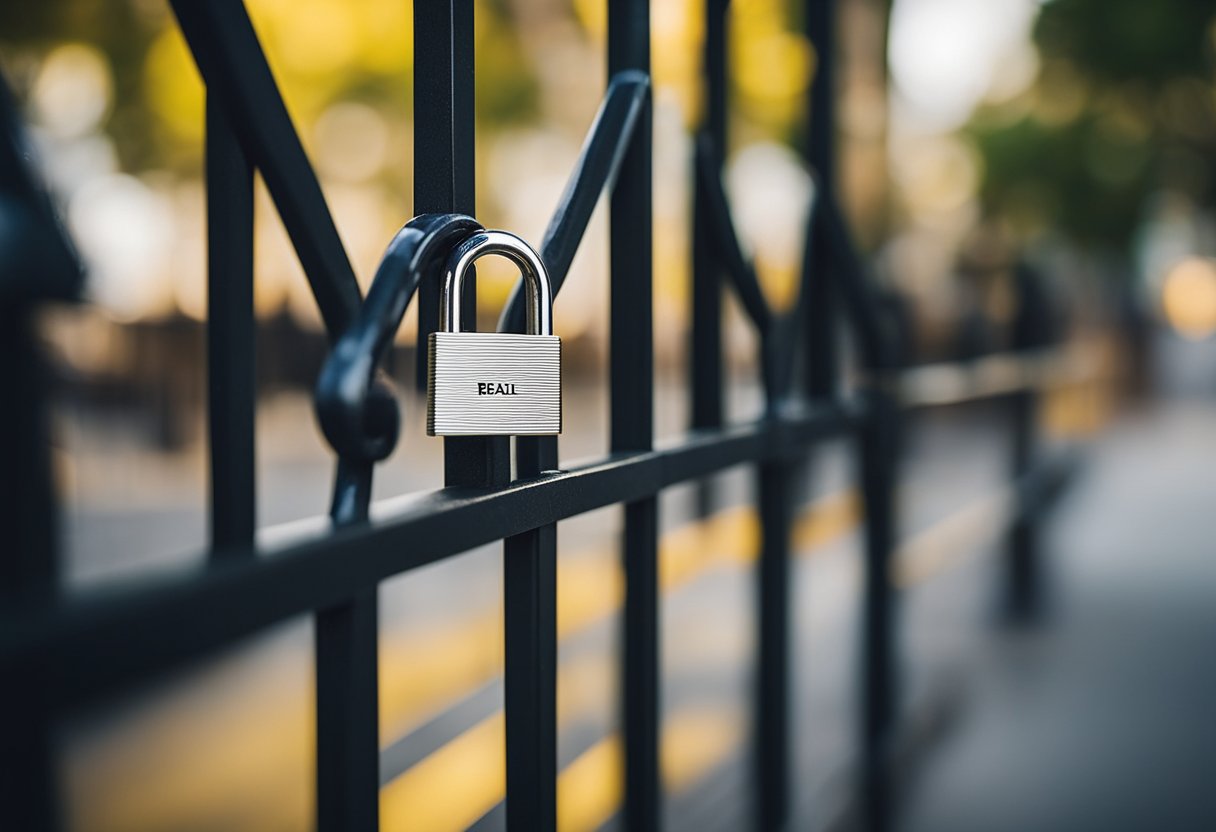 Um cadeado trancado simbolizando o bloqueio de crédito do Brasil em uma conta bancária