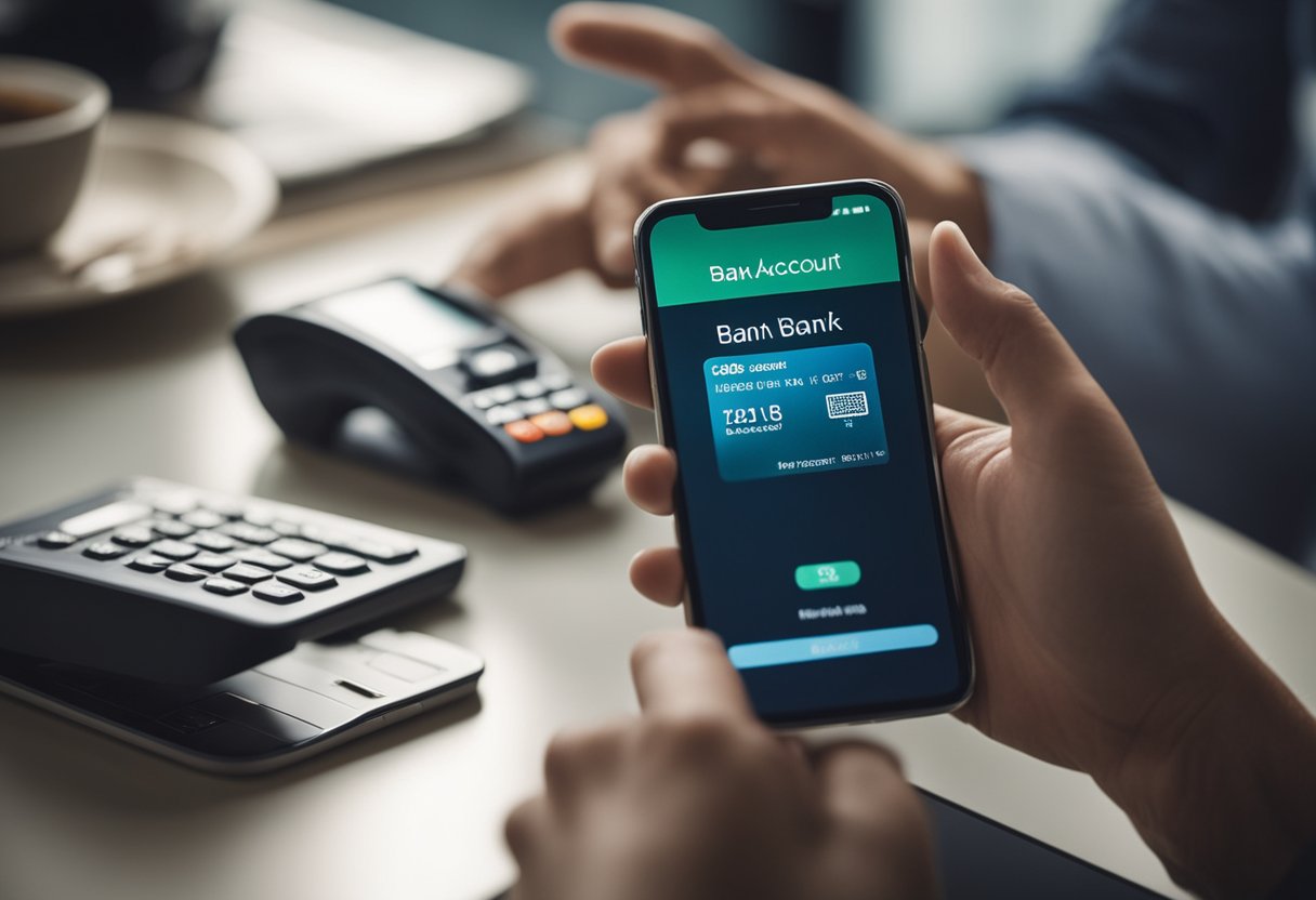 Uma pessoa usando um smartphone para abrir uma conta bancária digital