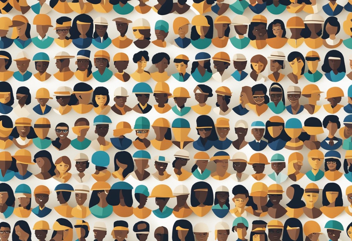 Um grupo vibrante e diversificado de pessoas se reúne em torno de um ponto focal central, representando os extraordinários benefícios do programa de auxílio brasileiro.