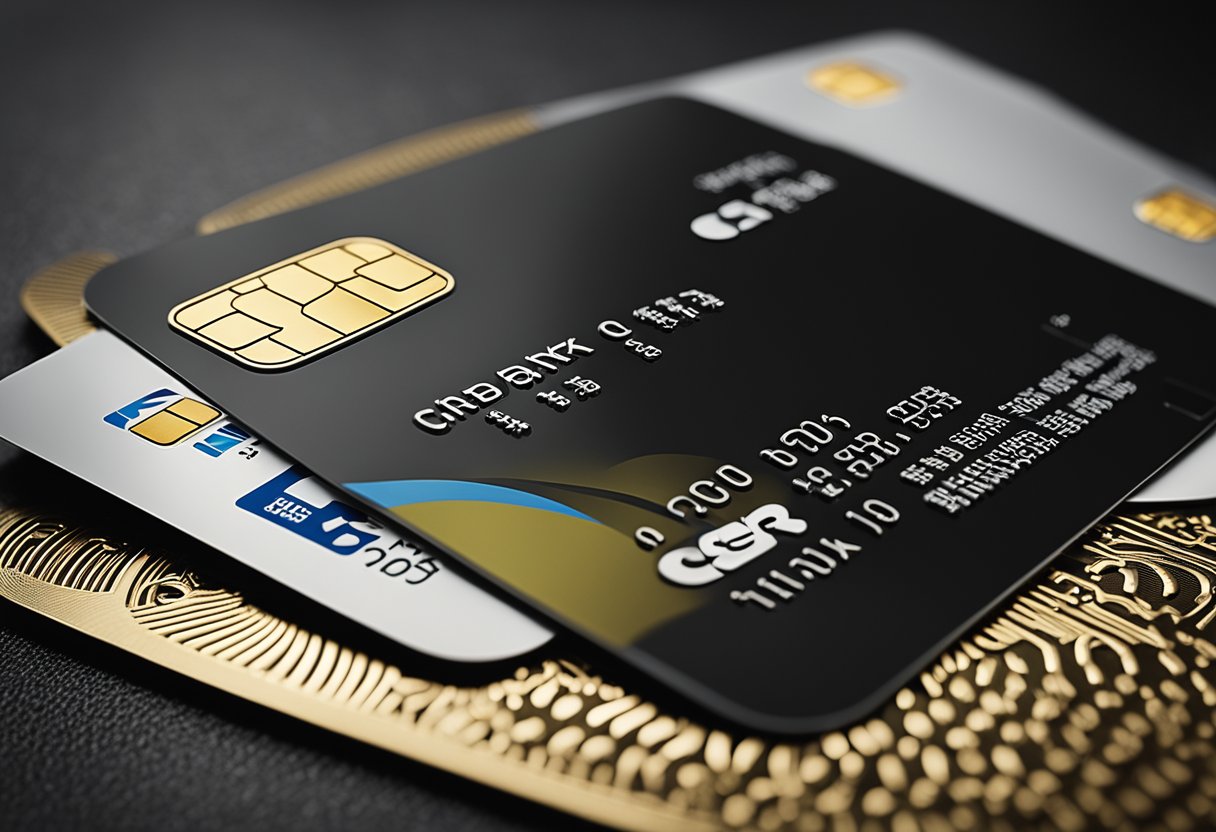 Um cartão de crédito do C6 Bank e um logo da TIM estão em destaque, transmitindo uma sensação de colaboração e parceria através de seu posicionamento.