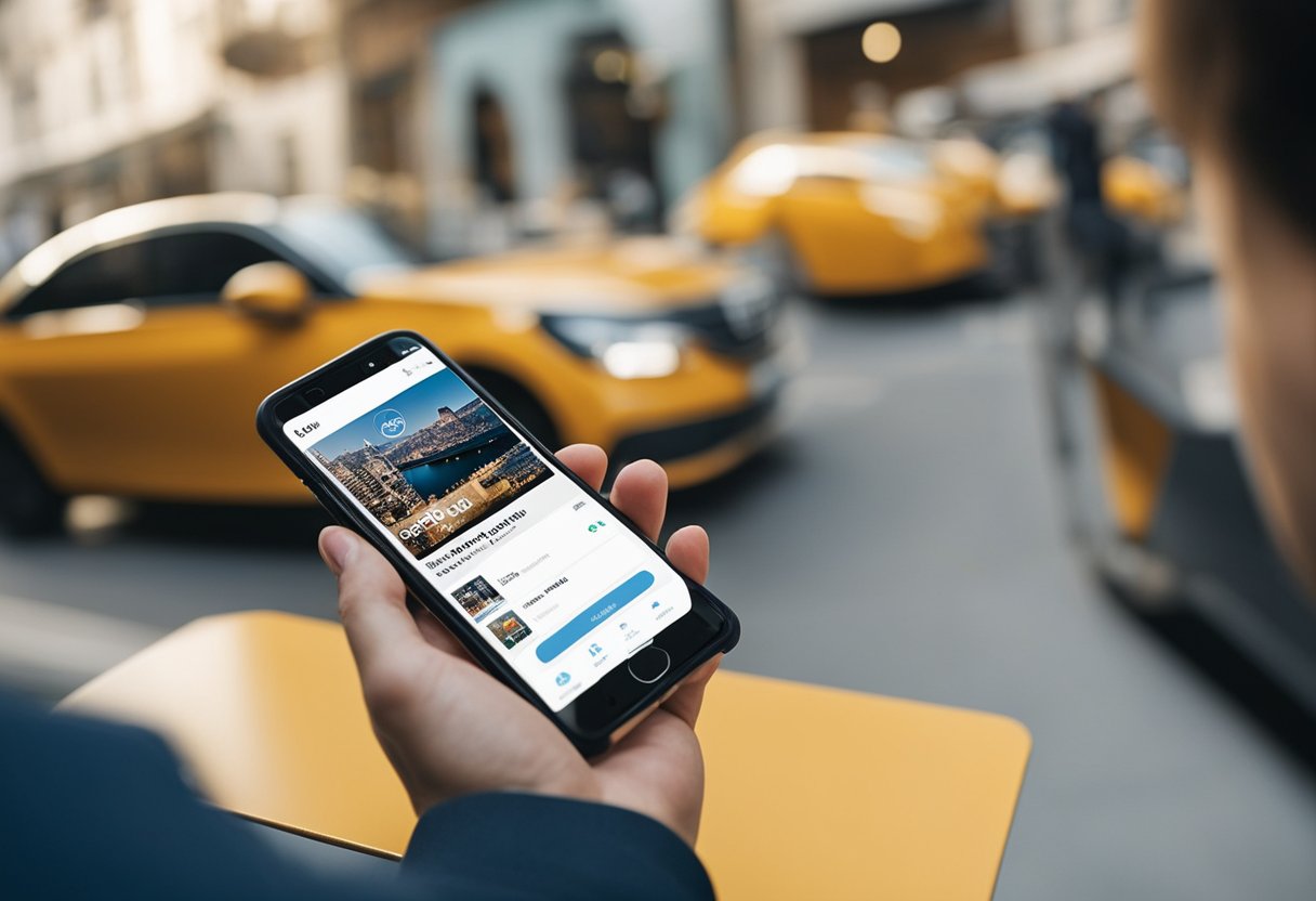 Uma pessoa usando um smartphone para acessar os benefícios do cartão Magazine Luiza, com o logo visível na tela