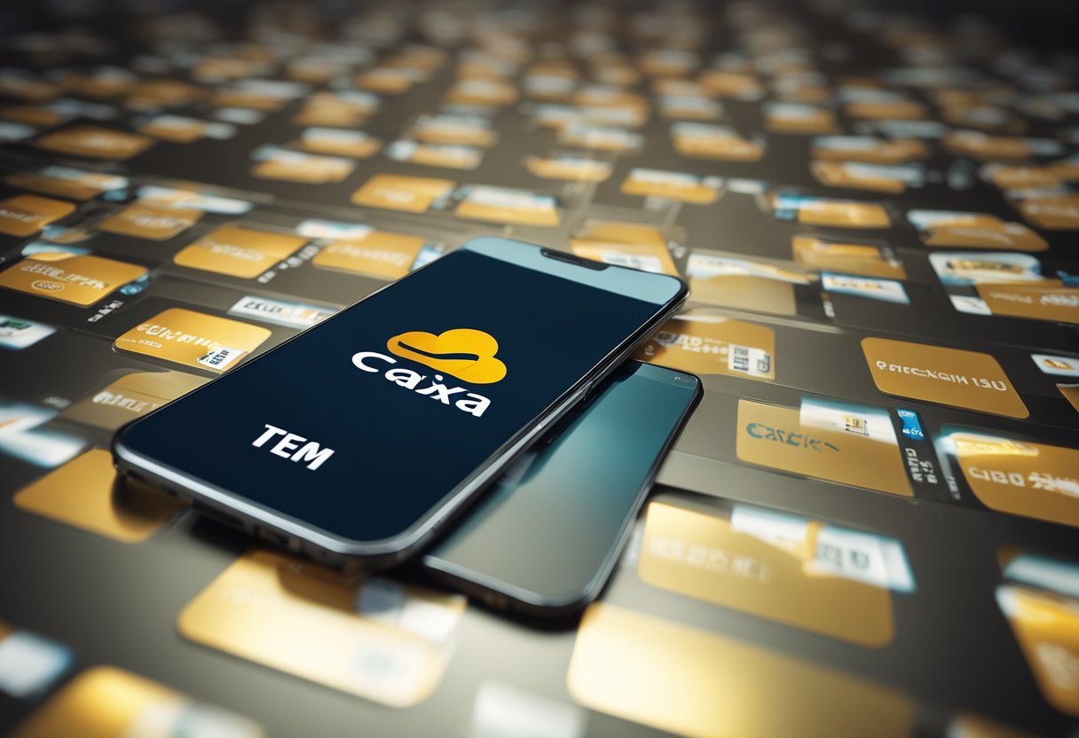 Um cartão virtual com o logotipo 'Caixa Tem' sendo recusado na tela de um smartphone