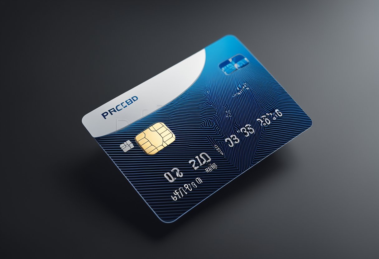 Um cartão de crédito elegante e moderno com um símbolo de limite alto exibido de forma proeminente