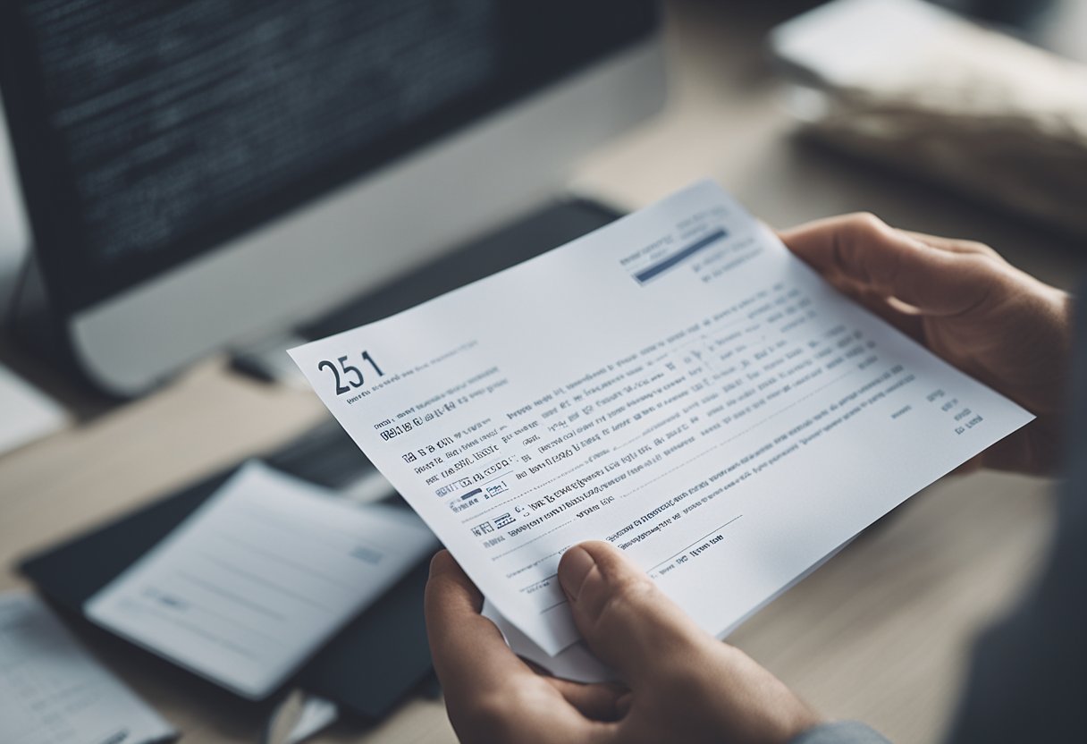 Uma pessoa recebendo uma carta com o código "216" do INSS, parecendo confusa e preocupada.