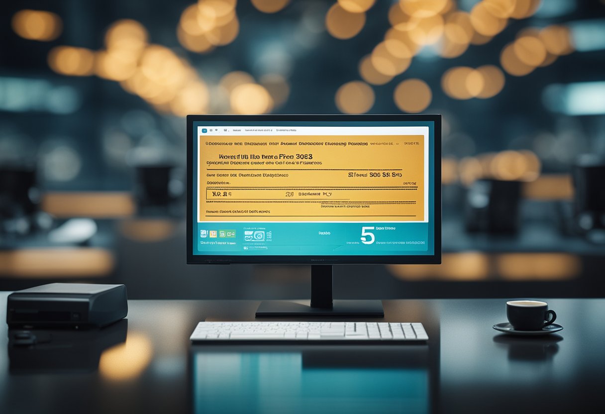 Uma tela de computador exibindo a mensagem "Erro 503" com o logo do Will Bank ao fundo