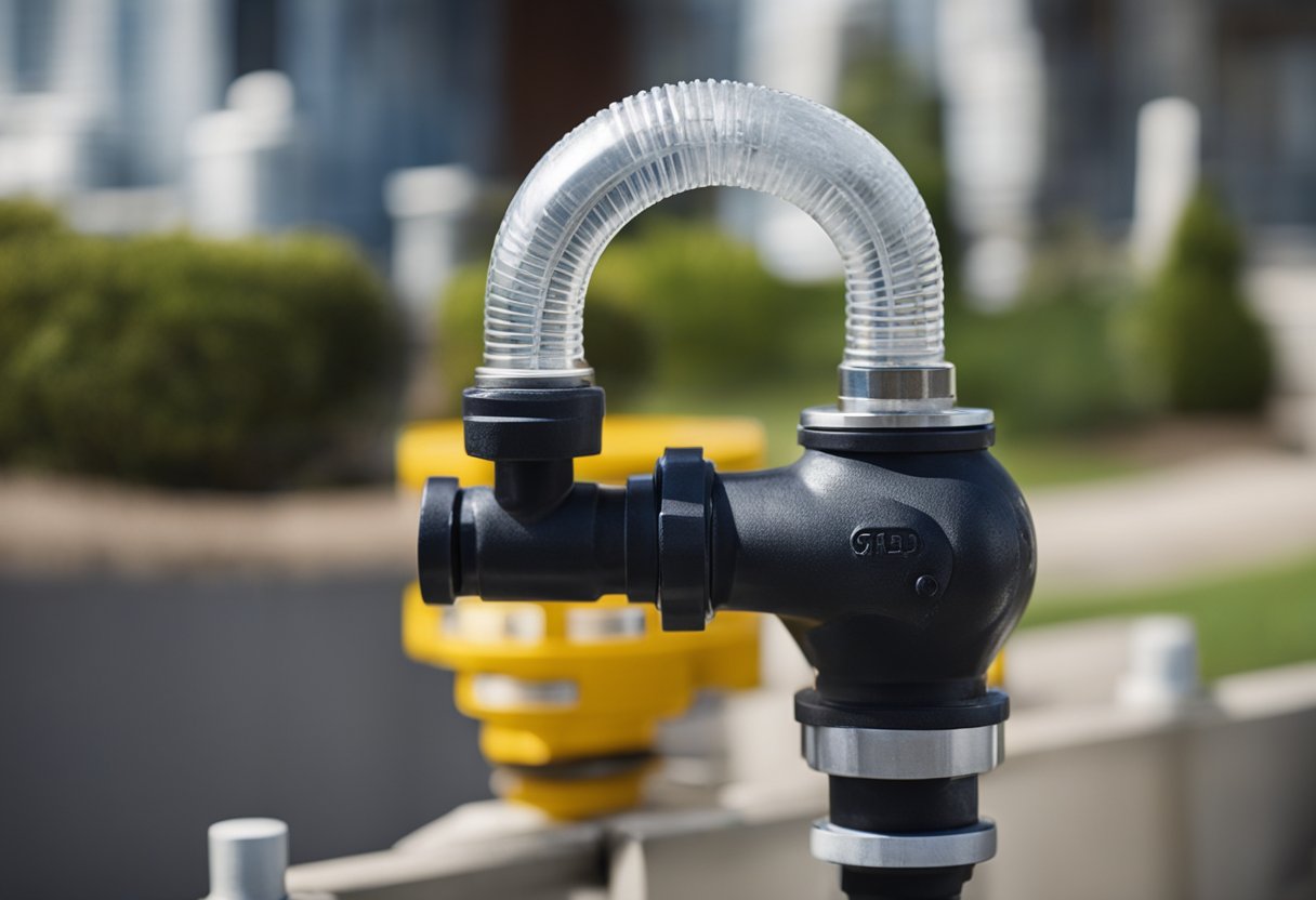 Uma válvula de água sendo fechada por um trabalhador de utilidade devido a várias contas em atraso