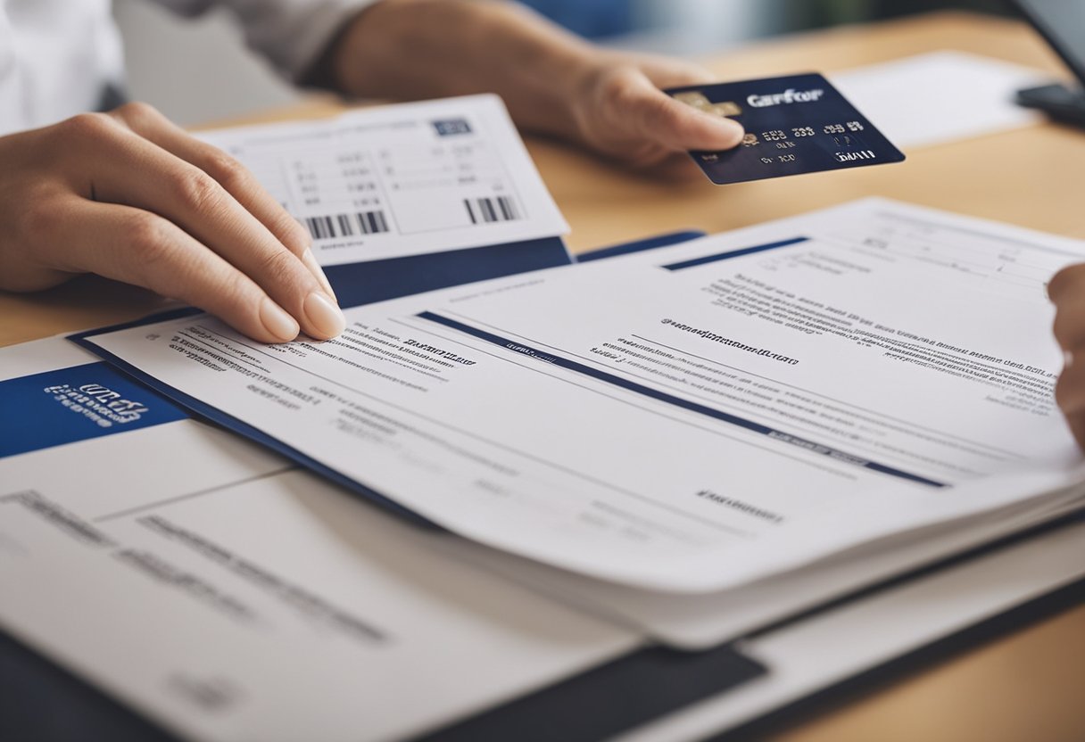 Uma pessoa usando um computador para preencher um formulário de solicitação de cartão de crédito do Carrefour