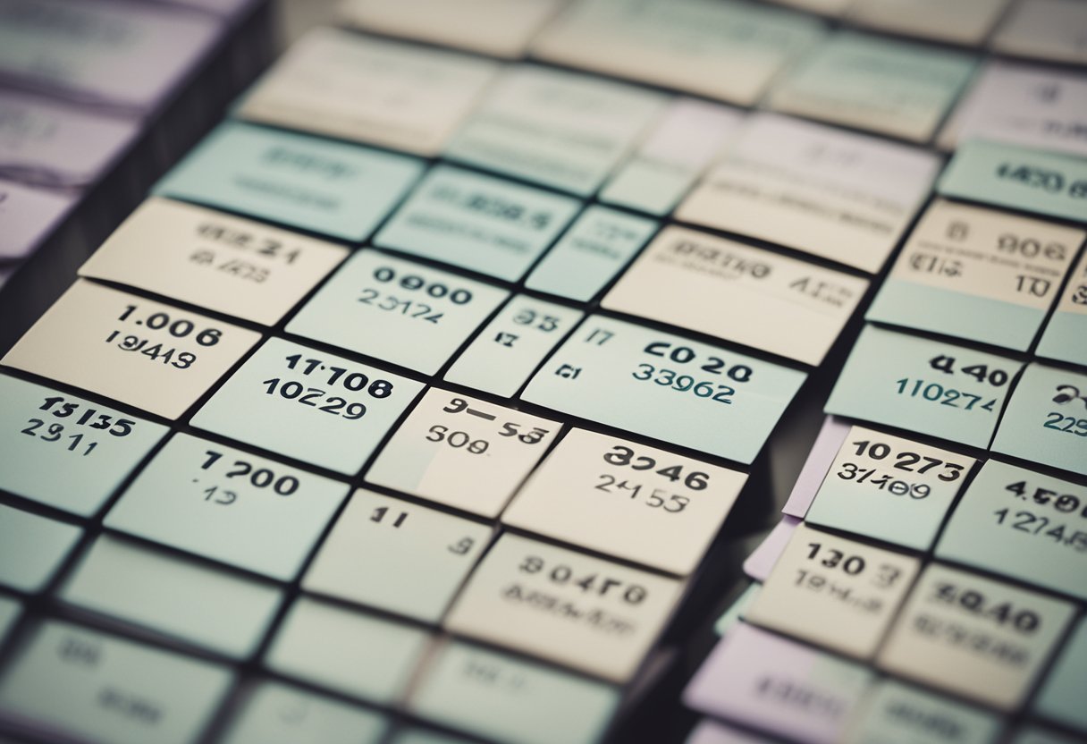 Uma pilha de boletos Sicoob vencidos com um calendário mostrando datas de vencimento passadas