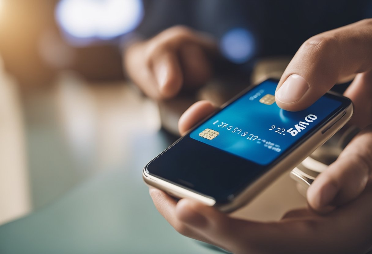 Uma pessoa usando um telefone para ligar para o atendimento ao cliente para cancelar um cartão de crédito do Banco Pan