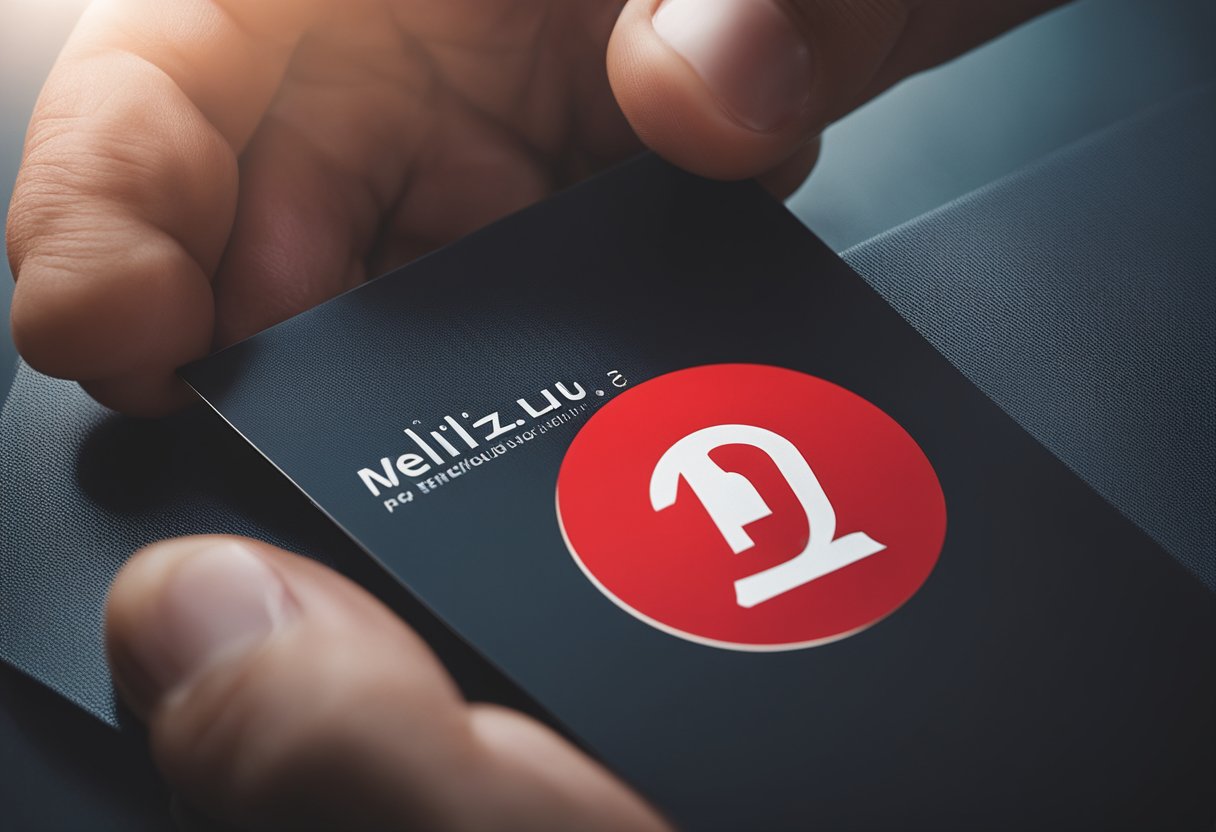 Uma mão reaching por um cartão Meliuz com um símbolo de cancelamento vermelho nele