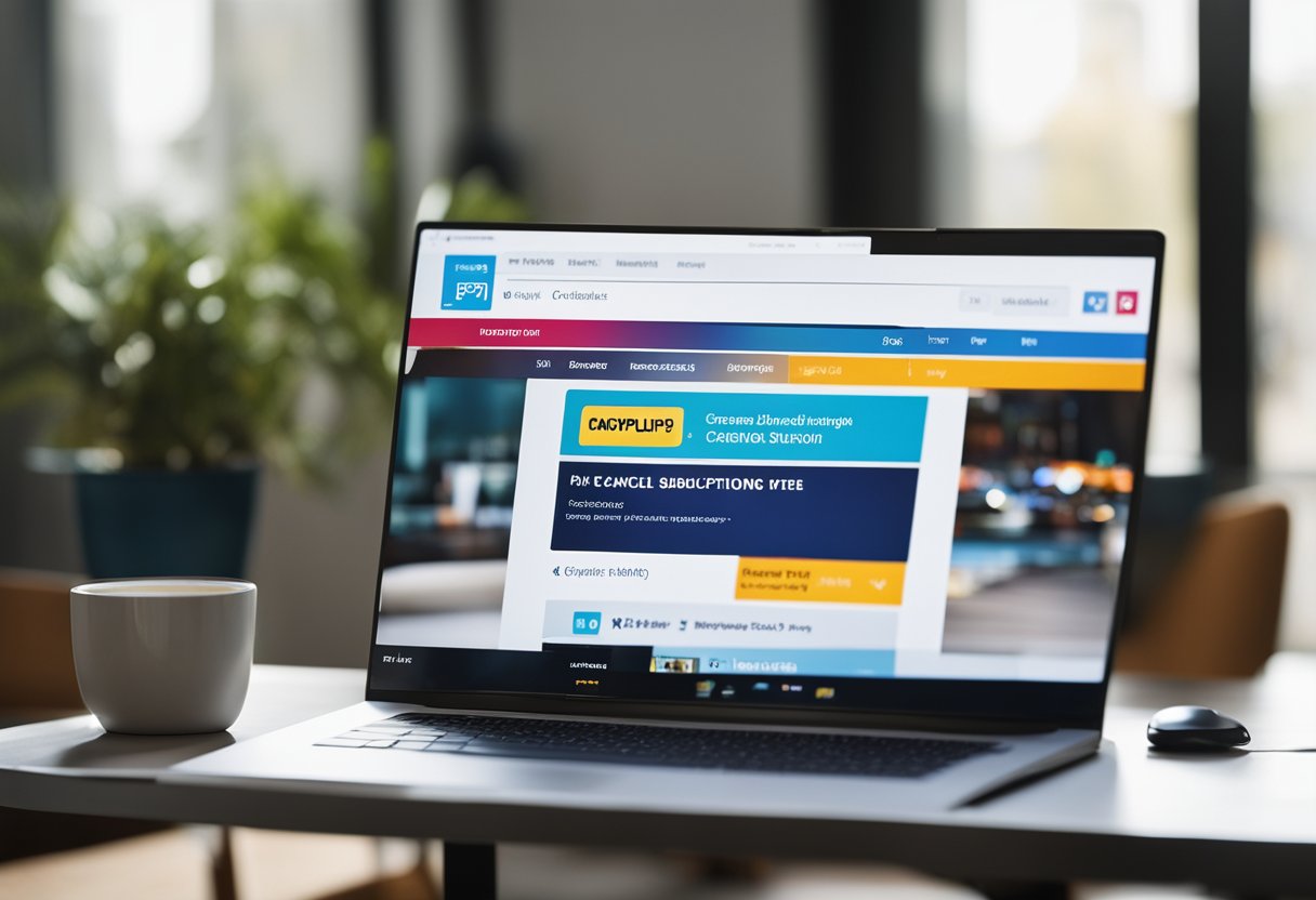 Uma tela de computador exibindo o site PlayPlus com um botão de "cancelar assinatura" destacado