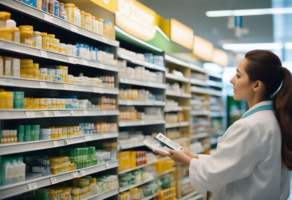 Uma pessoa comparando preços do Ozempic em diferentes farmácias