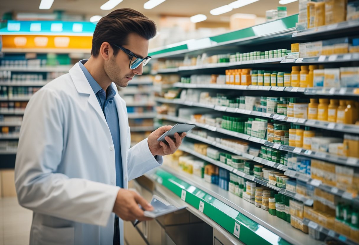 Uma pessoa comparando preços do Ozempic em diferentes farmácias