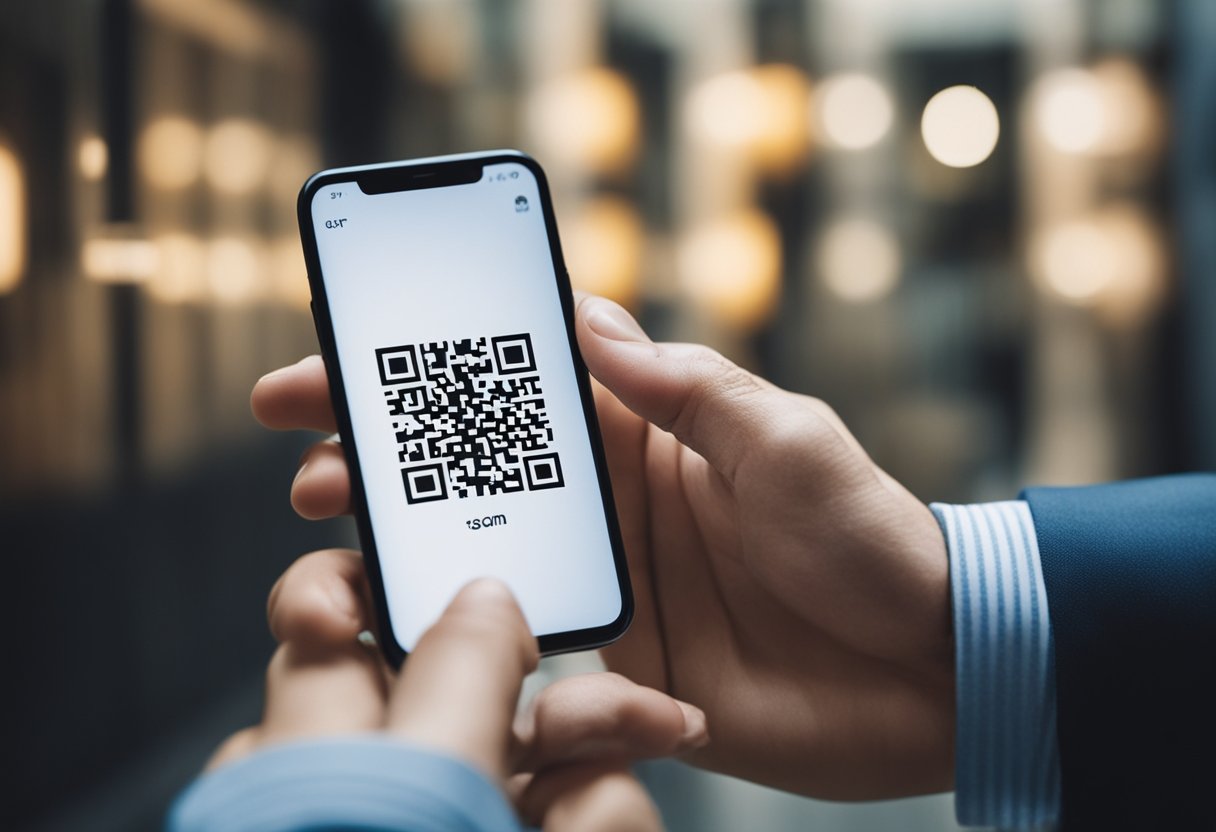 Uma pessoa usando um smartphone para escanear um código QR no cartão Agibank para desbloqueá-lo