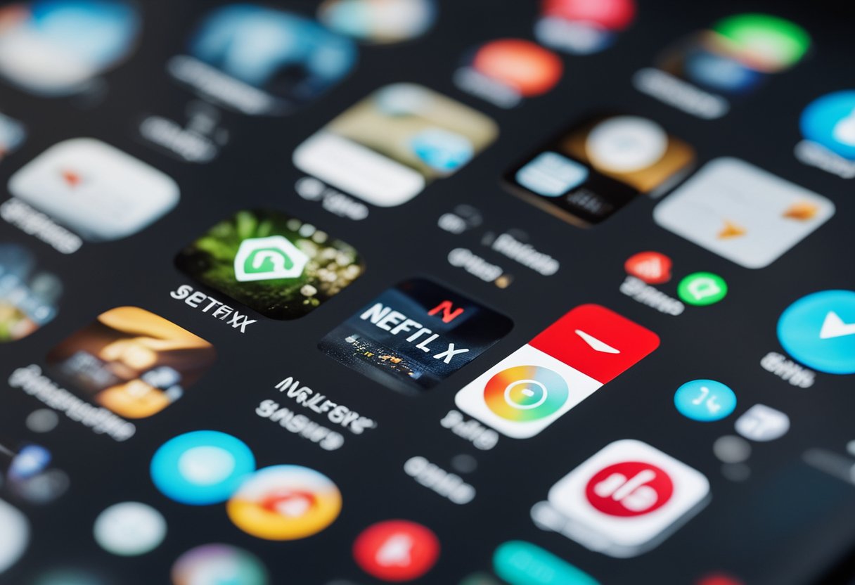 Um smartphone com o aplicativo da Netflix aberto, exibindo as configurações de segurança e o campo de entrada de senha.