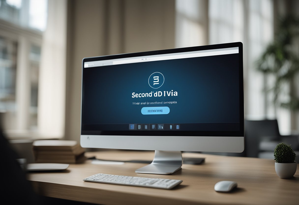 Uma tela de computador exibindo a opção "segunda via" em um site, com um cursor pairando sobre o link