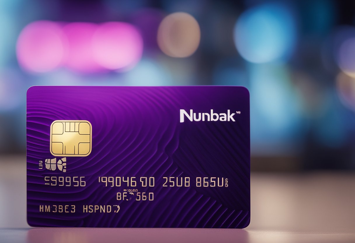 Um cartão Nubank com limite pré-aprovado sendo usado para uma compra em uma loja