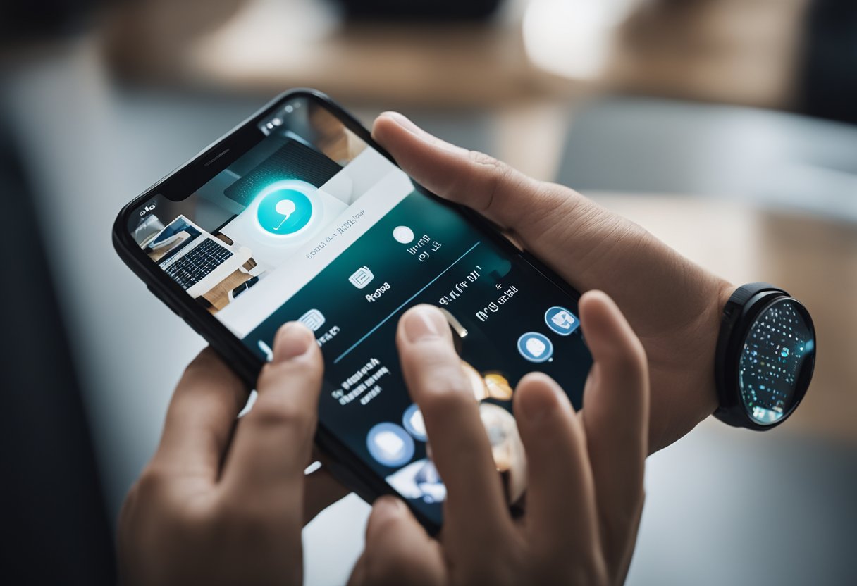 Um telefone com o aplicativo mSpy sendo instalado remotamente na tela