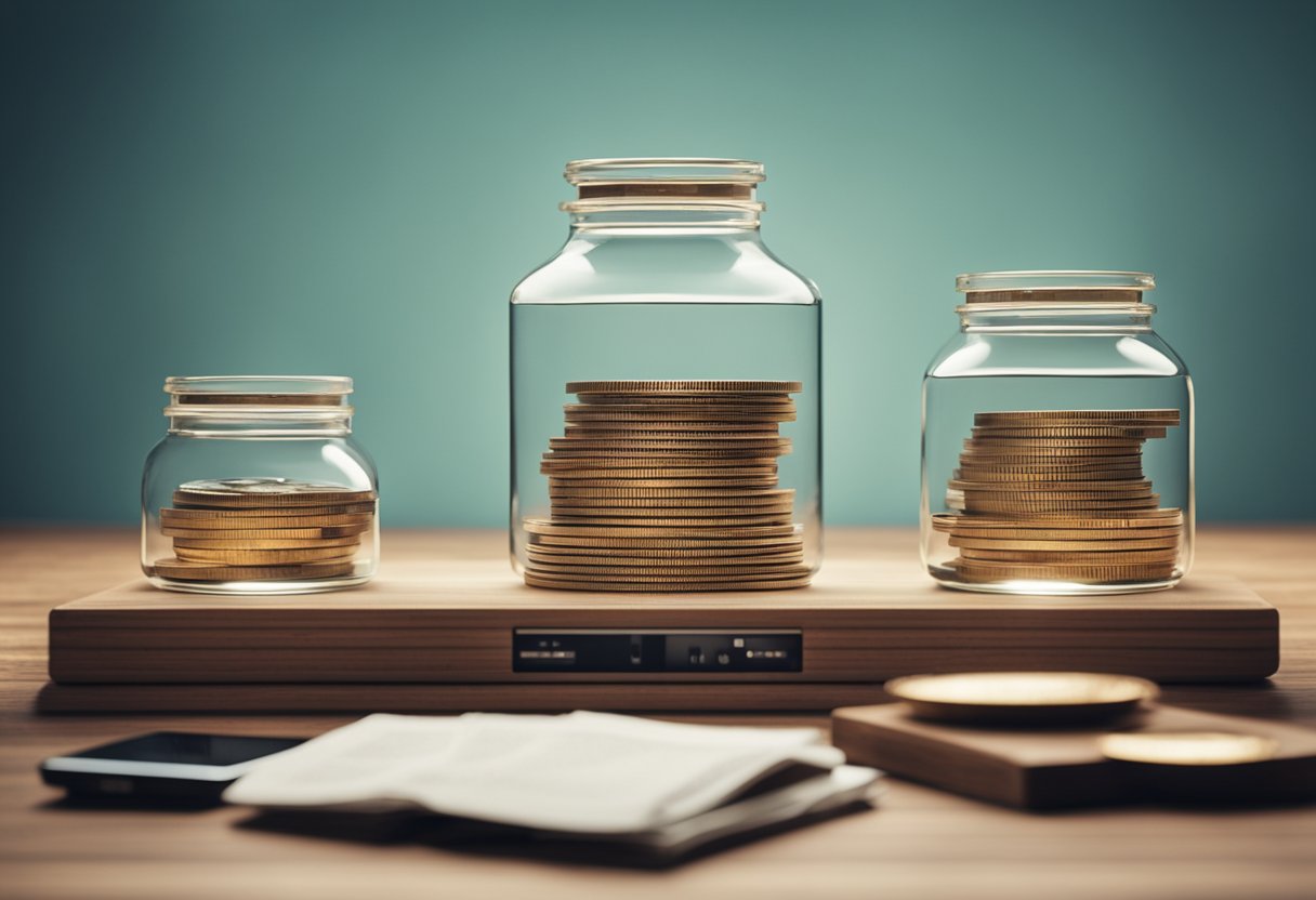 Uma tabela com metas financeiras e marcos, com um caminho claro para economizar 5 mil em um ano