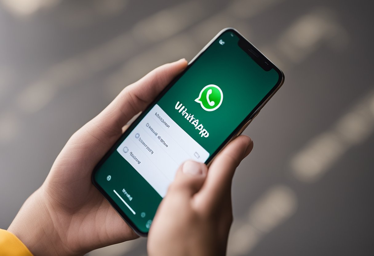 Uma tela de smartphone exibindo o aplicativo WhatsApp aberto nas configurações de compartilhamento de documentos, com uma fatura do Nubank pronta para ser enviada.
