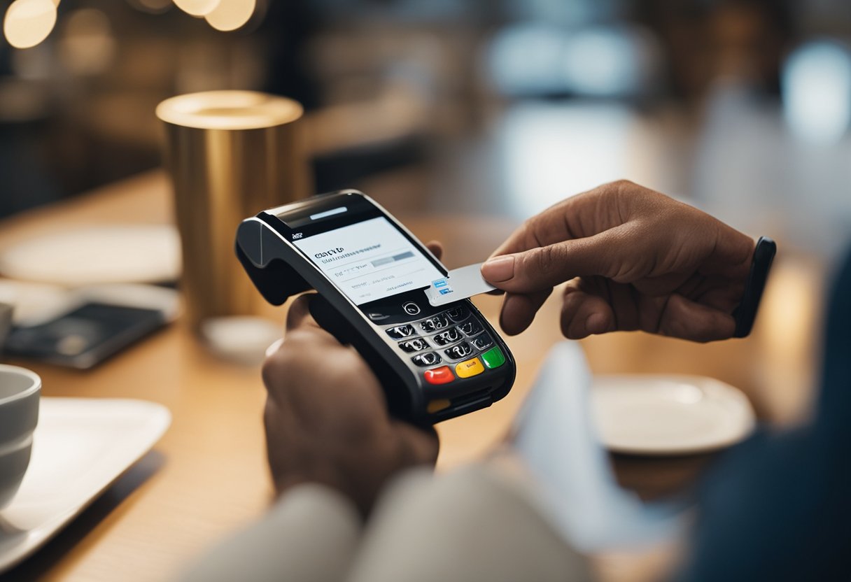 Uma pessoa usando um smartphone para efetuar o pagamento da fatura do cartão de crédito da Magazine Luiza