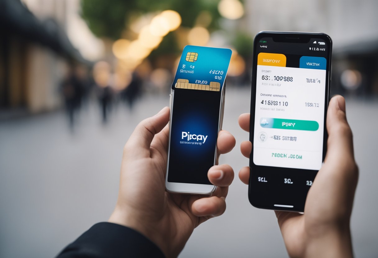 Uma pessoa usando um smartphone para rastrear a entrega do seu cartão PicPay
