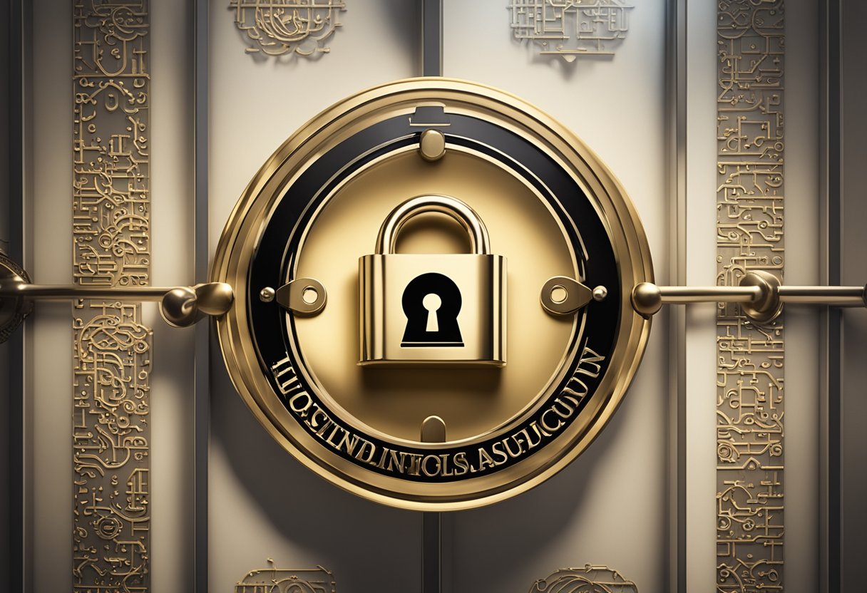 Uma conta digital sendo bloqueada com um selo judicial