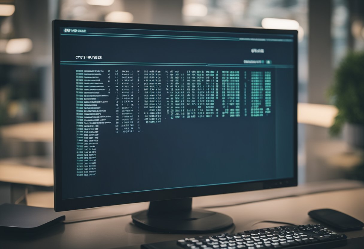 Uma tela de computador exibindo o número do CPF no banco de dados Cadun
