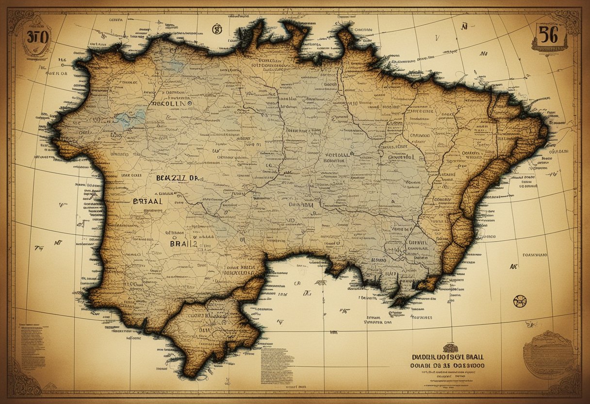 Um mapa do Brasil com o DDD 030 destacado, junto com a borda do estado correspondente delineada.