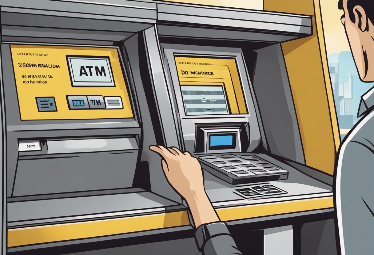 Uma pessoa insere um cheque em um caixa eletrônico em uma agência do Banco do Brasil, com a máquina exibindo uma mensagem de confirmação.