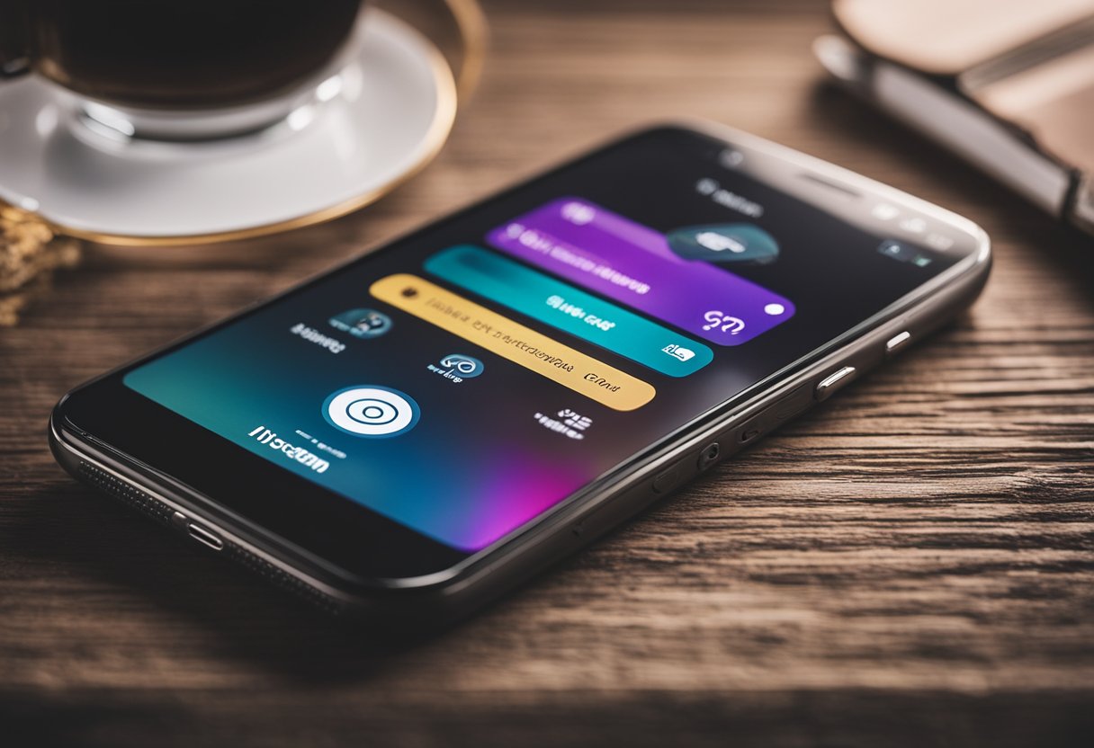 Um smartphone com o aplicativo Instagram aberto, um menu de configurações exibido e uma opção de autenticação em duas etapas sendo desativada