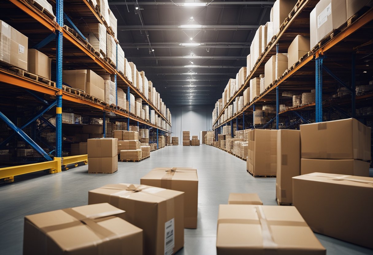 Pacotes fluindo por uma rede de armazéns, caminhões e aviões, alcançando, em última instância, as portas de clientes ansiosos