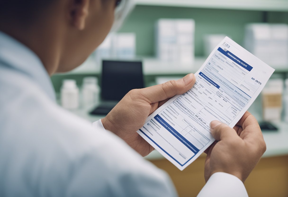 Uma pessoa recebendo uma receita para Ozempic em uma clínica de saúde pública